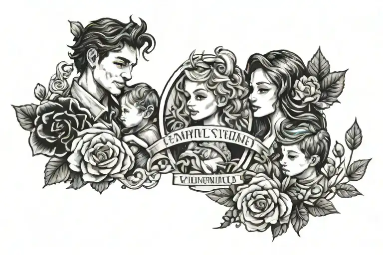 Family is everything tattoo design idea