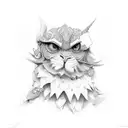 Open scroll tattoo design idea