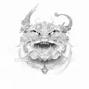 Open scroll tattoo design idea