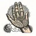 twii oh hands touching sunlight in the background  tattoo design idea
