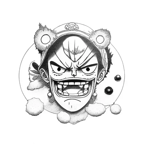 luffy and gara and  tattoo design idea