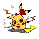 A new-school design featuring a Pikachu snorting a line of cocaine shaped like a lightning bolt tattoo design idea