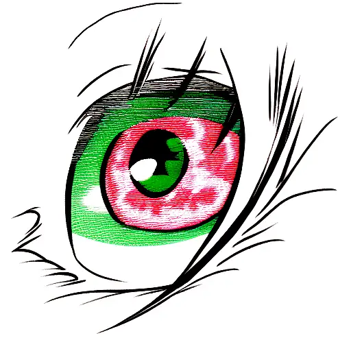 manga eye panel comix tattoo design idea