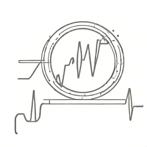 letters AR and heartbeat on wrist tattoo design idea