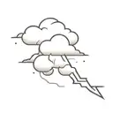 storm cloud with lightning bolt striking tattoo design idea