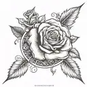 rose tattoo with august 14 2019 in roman numerals  tattoo design idea