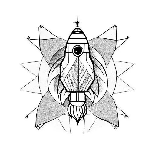 Rocket arm tattoo design idea