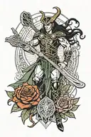 Loki and lacrosse sleeve tattoo tattoo design idea