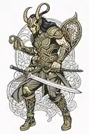 Loki and lacrosse sleeve tattoo tattoo design idea