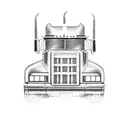 18 wheeler semi truck tattoo design idea