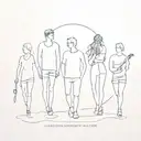 5 friends tattoo design idea