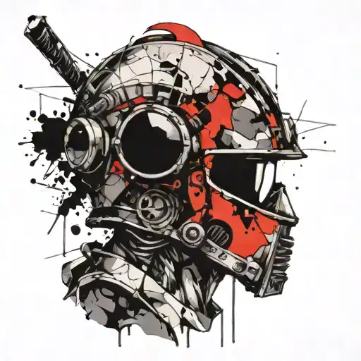 ancient Helment tattoo design idea