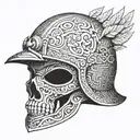 ancient Helment tattoo design idea