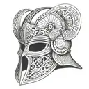 ancient Helment tattoo design idea