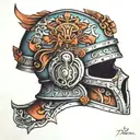 ancient Helment tattoo design idea
