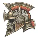 ancient Helment tattoo design idea