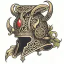 ancient Helment tattoo design idea