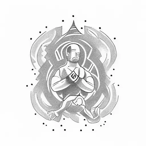Create a tattoo design for me that is related to Brazilian Jiu-Jitsu in such a way that a fist is a sign of strength and tattoo design idea