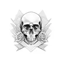 Skull easy tattoo design idea