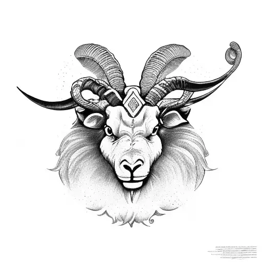 ram zodiac life tattoo design idea
