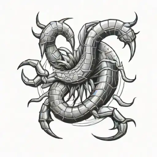 egyptian scorpion tattoo design idea