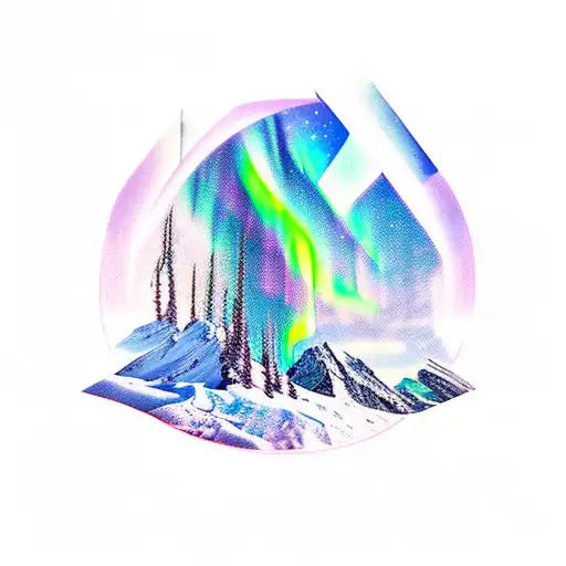 aurora tattoo design idea