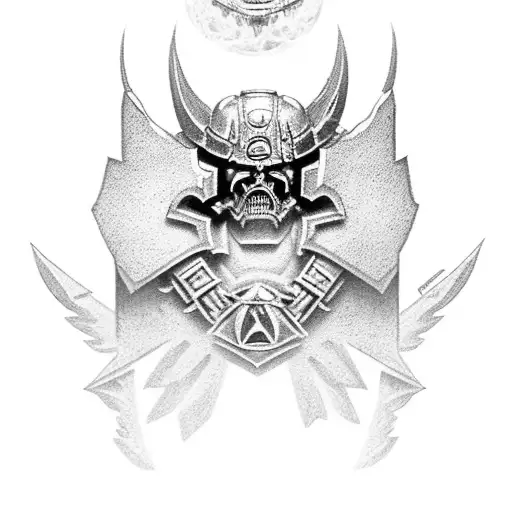 I want a diamond portal that shows a blood angel from 40K warhammer. Fighting a khorne berserker demon with skulls and  tattoo design idea