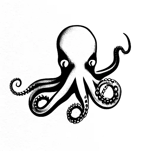 octopus and dille tattoo design idea
