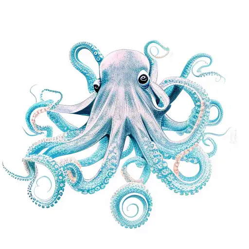 octopus and dille tattoo design idea