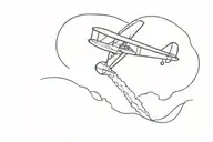 wright brother plane flying tattoo design idea