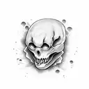 ghost face from scream  tattoo design idea