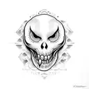 ghost face from scream  tattoo design idea