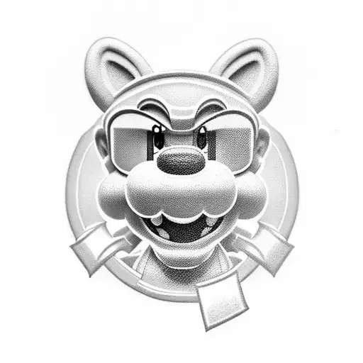 Mario as a real person tattoo design idea