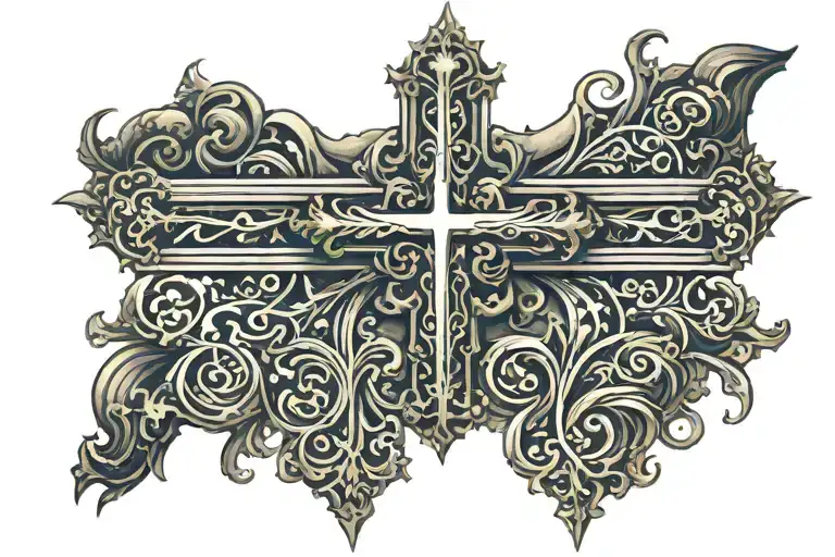 cross Jesus tattoo design idea