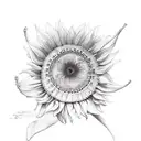Sea Turtle on a Sunflower tattoo design idea