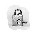 padlock letter a tattoo design idea
