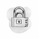 padlock letter a tattoo design idea