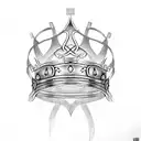 Celtic king and queen crowns tattoo design idea