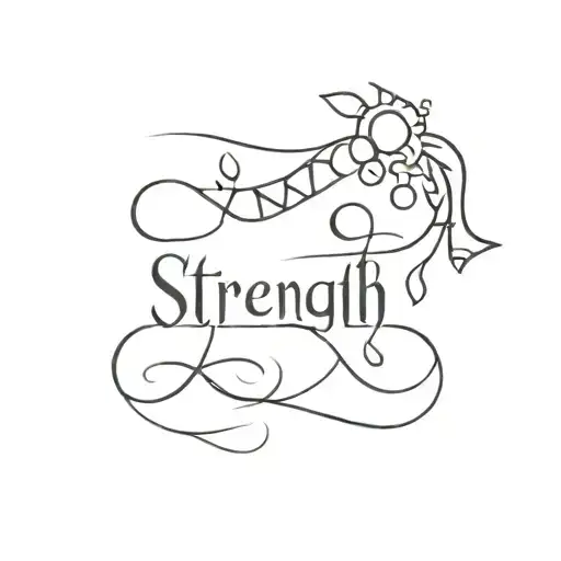 strength,courage,wisdom tattoo design idea