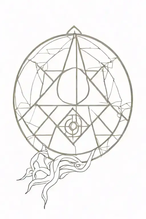 illuminati eye peace sign earth made tattoo design idea