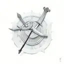 sword going through Bible  tattoo design idea