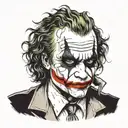 heath ledger joker . tattoo . black tattoo . face . sketch . tattoo design idea