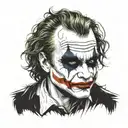 heath ledger joker . tattoo . black tattoo . face . sketch . tattoo design idea