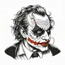heath ledger joker . tattoo . black tattoo . face . sketch . tattoo design idea