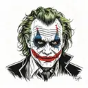 heath ledger joker . tattoo . black tattoo . face . sketch . tattoo design idea