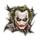 heath ledger joker . tattoo . black tattoo . face . sketch . tattoo design idea