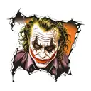 heath ledger joker . tattoo . black tattoo . face . sketch . tattoo design idea