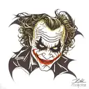 heath ledger joker . tattoo . black tattoo . face . sketch . tattoo design idea