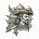 Captain Geoff Sparrow tattoo design idea