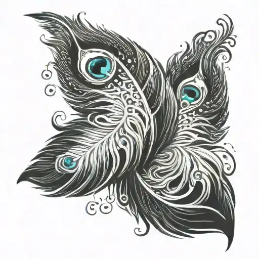 keshav in hindi in a peacock feather feather feather tattoo design idea